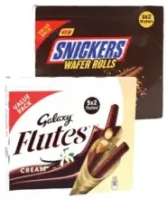 Snickers/Galaxy رول ويفر فلوتس
