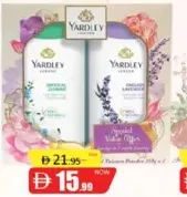 Yardley بودرة تلك 2x250gm