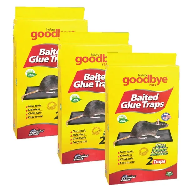 Goodbye Rat Baited Glue Trap - 3 Pcs