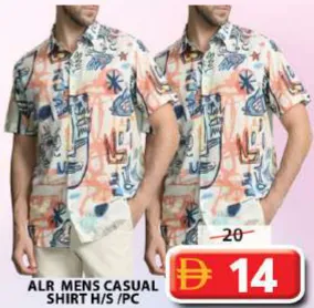 Alr Mens Casual Shirt Half Sleeve