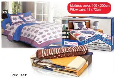 Mattress cover set with pillow case
