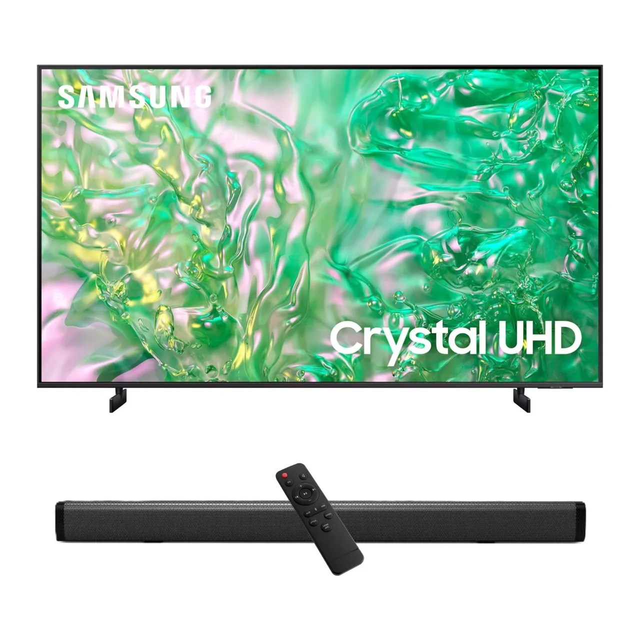 Samsung تلفاز ذكي 85-Inch Crystal UHD DU8000 بدقة 4K HDR 10+، لون Dynamic Crystal، تصميم AirSlim مع مكبر صوت 2.0 قناة 30W، HDMI ARC، بلوتوث، USB، MP3، محطة FM