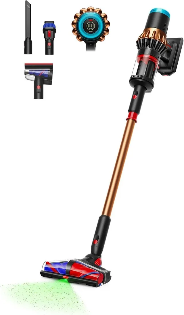Dyson مكنسة كهربائية لاسلكية V16 Piston Animal، أسود مطفي/نحاسي - نسخة عالمية