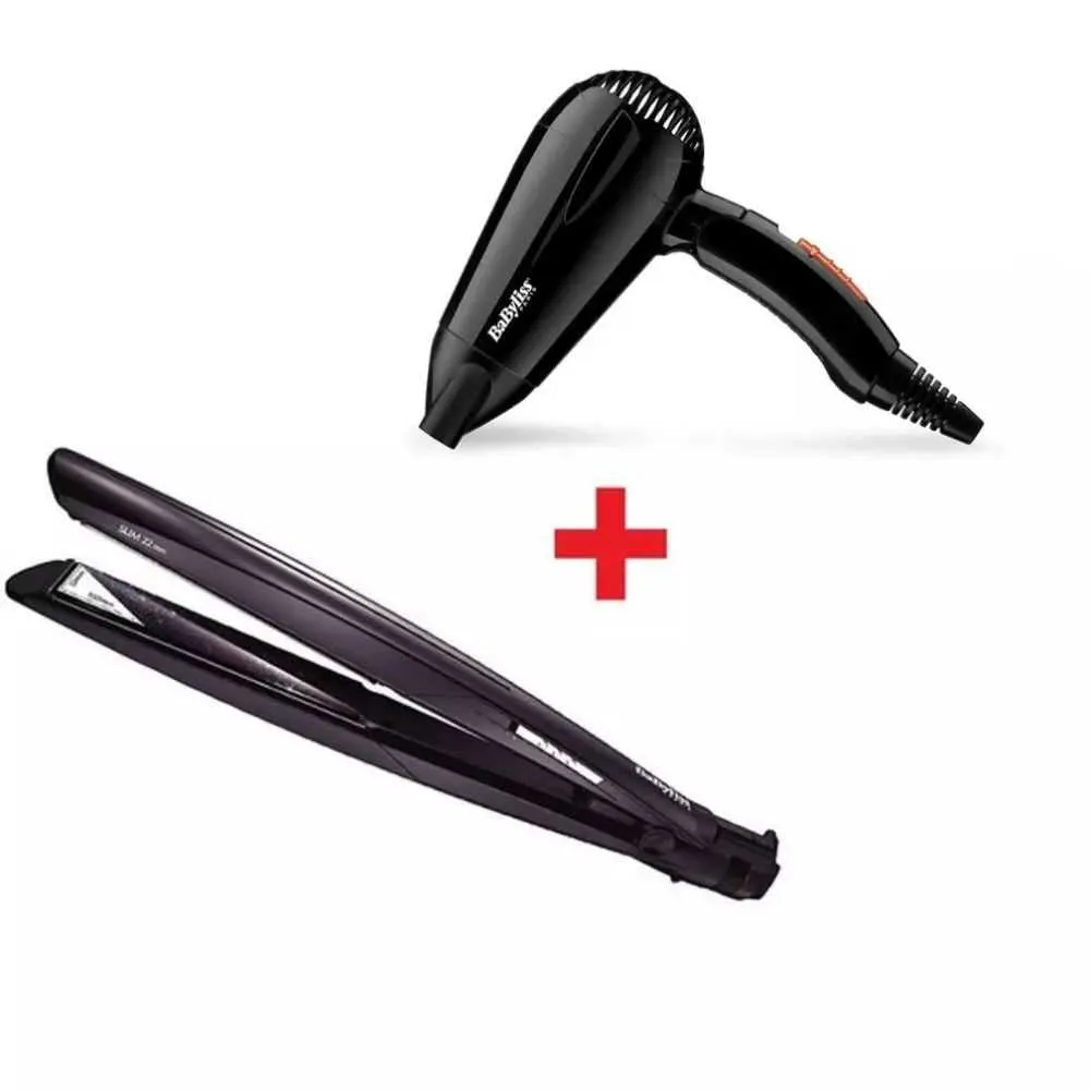 Babyliss مجموعة مجفف شعر + مملس شعر
