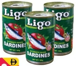 Ligo سردين في صلصة الطماطم أخضر