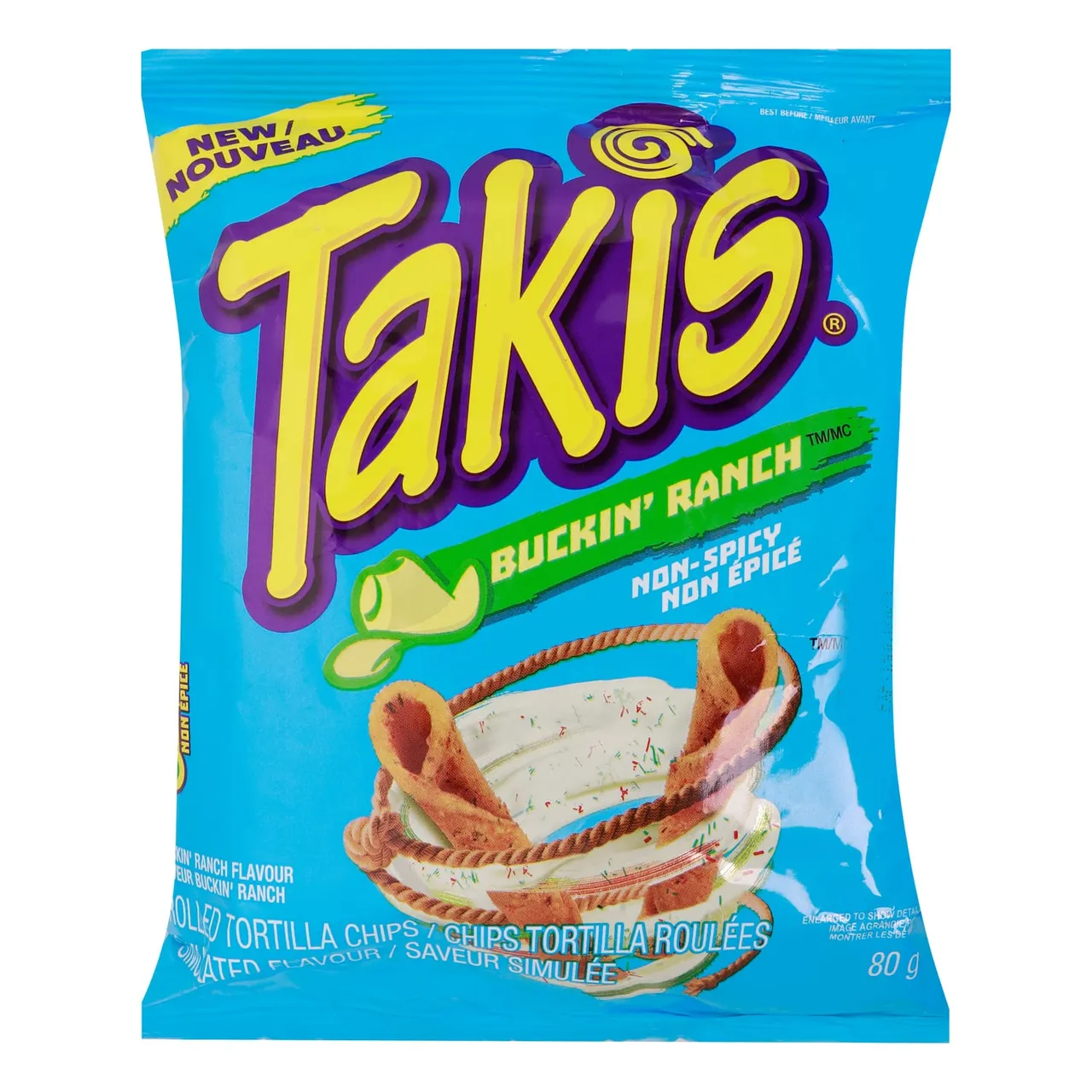 Barcel رقائق تورتيا ملفوفة Takis Buckin' Ranch بنكهة الرانش غير حارة