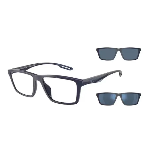 Emporio Armani Men's Rectangular Sunglasses, Grey, 4189-U57591W-55