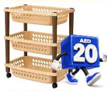 Plastic Vegetable Rack 3 Layer With Wheel