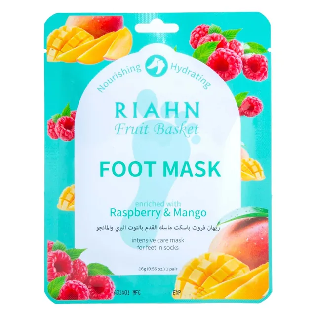 Riahn Fruit Basket Raspberry & Mango Foot Mask