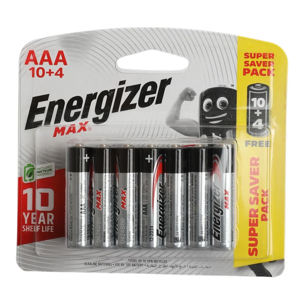 Energizer بطارية ماكس AAA - 10+4 Pieces