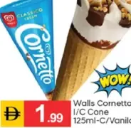 Walls Cornetto I/C Cone C/Vanilla