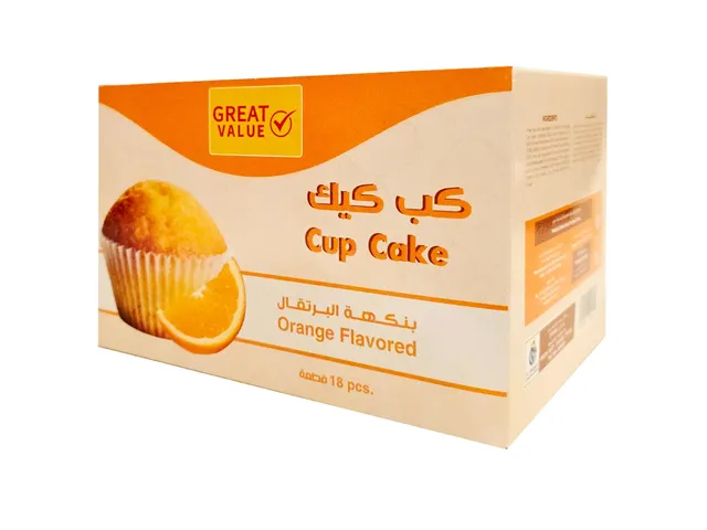 Great Value Orange Cupcake - 9 x 2's