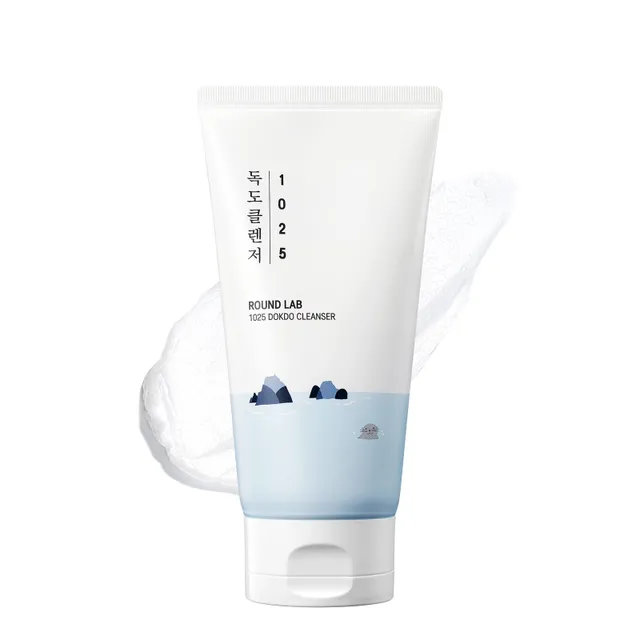 Round Lab 1025 Dokdo Cleanser - Gentle pH-Balanced Foam Cleanser with Deep Sea Water for Sensitive Skin