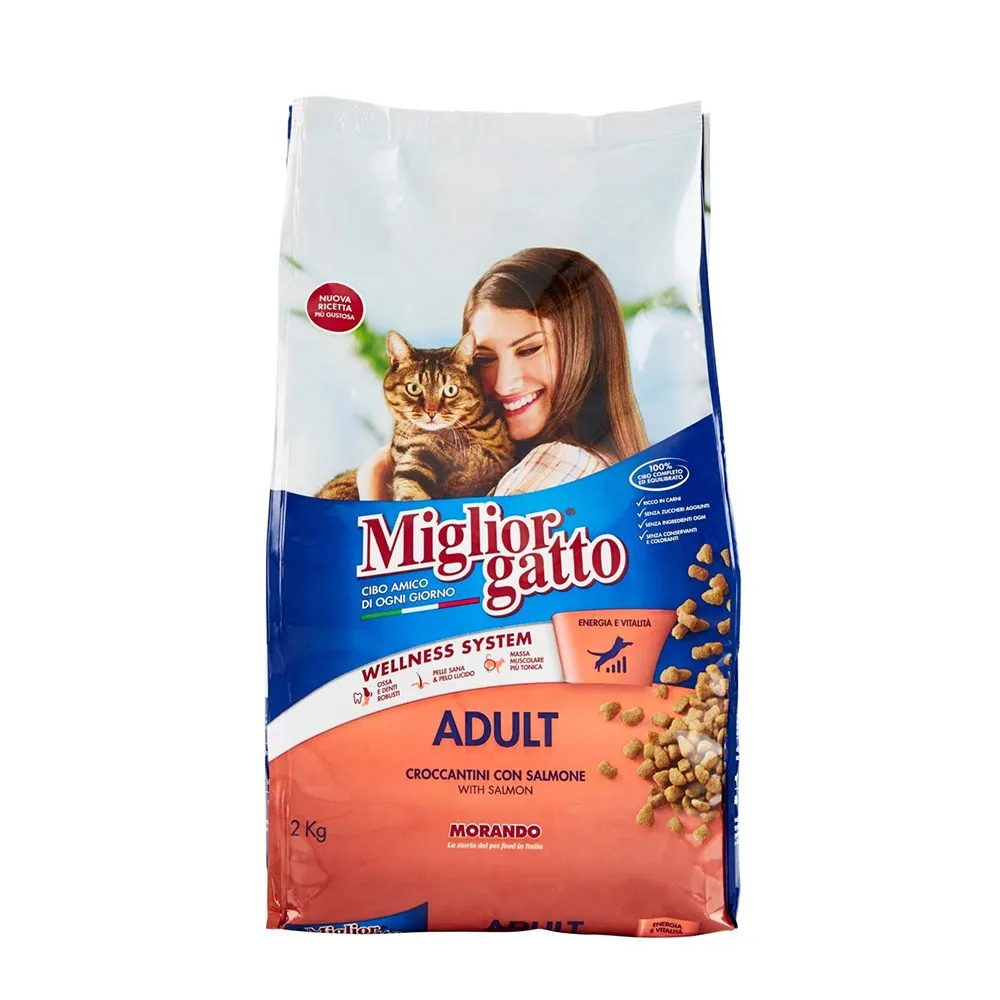 Miglor Miglior Gatto طعام جاف للقطط البالغة بالسلمون