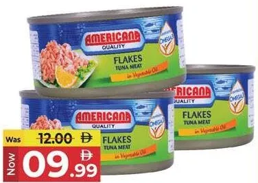 Americana تونة قطع بالزيت النباتي