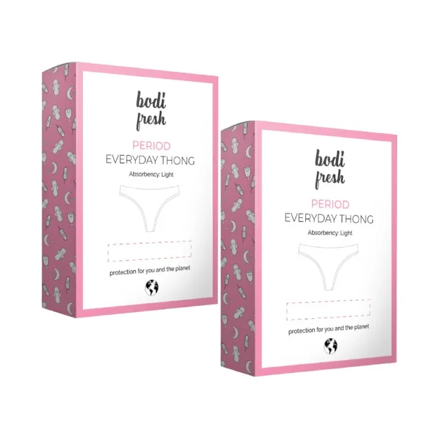 Bodi Fresh Period Underwear Thong Nude Small