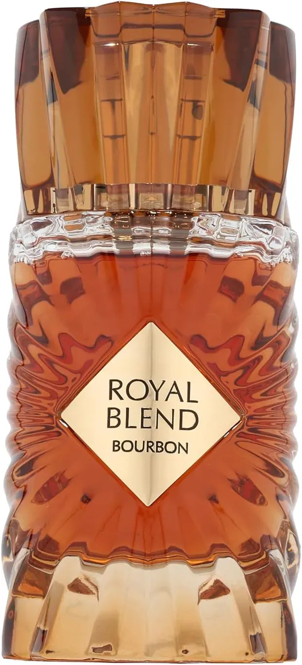 french avenue Royal Blend Bourbon عطر مركز Extrait De Parfum بنفحات خشبية شرقية للرجال (للجنسين)، (3.4 Floz) - بنفحات البوربون والفانيليا والتبغ