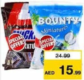 Snickers/Bounty Miniatures Chocolate