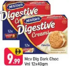 McVitie's Digestive Creams Dark Choc / Vnl