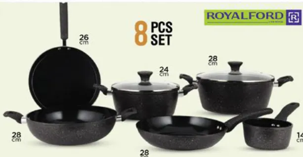 Royalford Non Stick Cooking Set Assorted