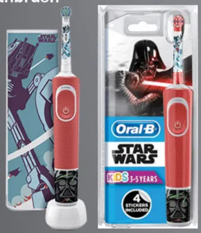 Oral-B Kids Rechargeable Toothbrush D103.413.2K Star Wars