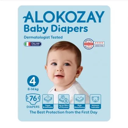 Alokozay حفاضات أطفال بريميوم S4 76`S