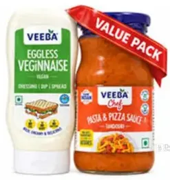 Veeba Sauce Pasta & Pizza + Eggless Veginnaise Vegan Dressing