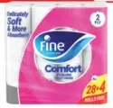 Fine comfort toilet tissues paper 2ply