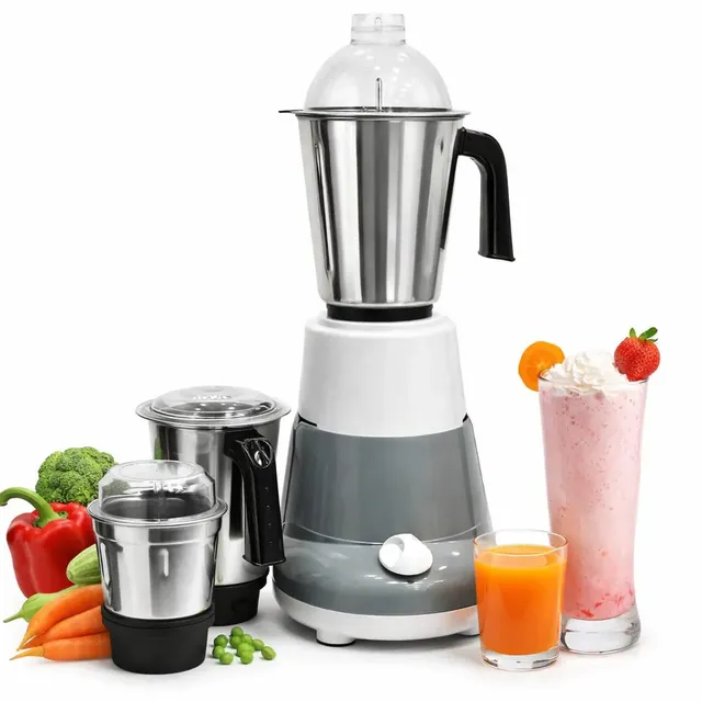 nicsware Stainless Steel Mixer Grinder Blender 3 in 1 Heavy Duty Powerful Motor Kitchen Grinder, Elegant Design, Made in India