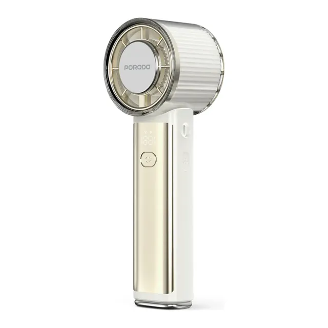 Porodo Lifestyle Chillo Cryo 3000 mAh Foldable Handheld Fan, Beige, PDLFSTSM101BG