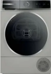 Bosch Series 8 heat pump tumble dryer WQB245BXGC; Silver inox