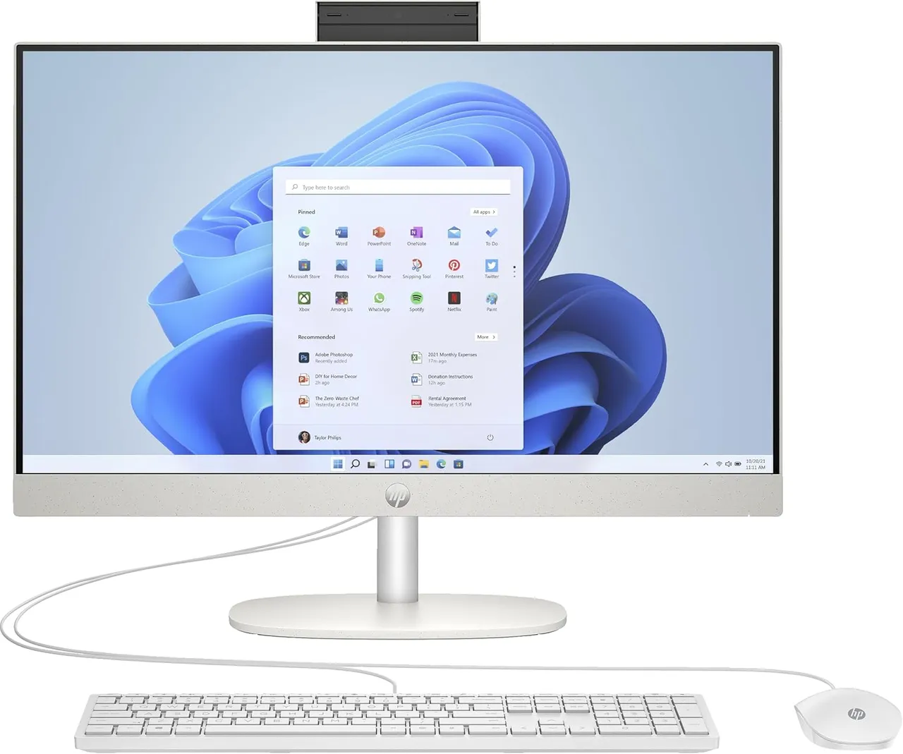 HP كمبيوتر مكتبي All-In-One مع شاشة 23.8 Inch FHD IPS - معالج الجيل 13 Intel Core i5-1335U - رسومات Intel Iris Xe - ذاكرة 8GB DDR4 RAM - تخزين 512GB NVMe SSD - لوحة مفاتيح وفأرة بيضاء - Windows 11 - أبيض Shell White