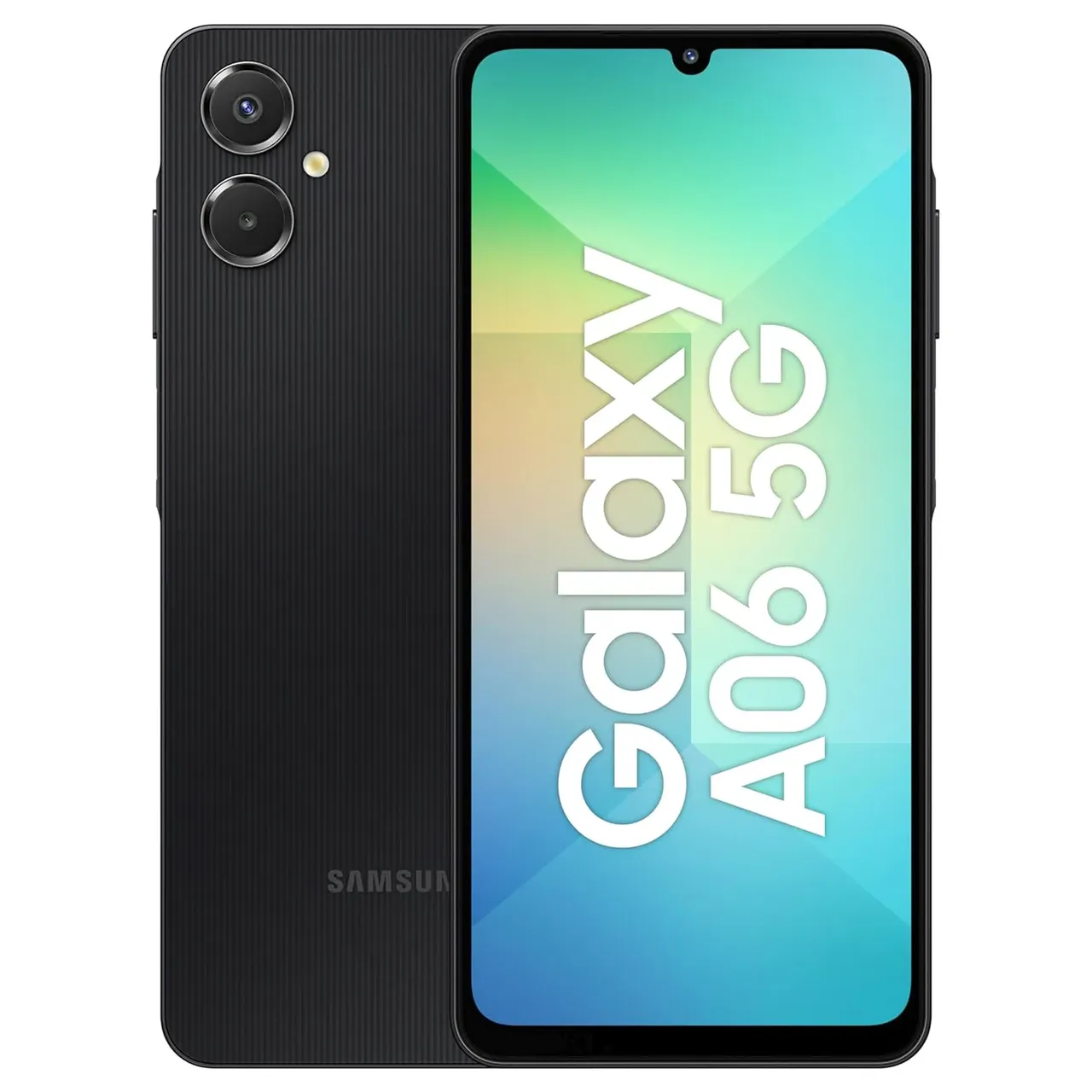 samsung هاتف ذكي Galaxy A06، تخزين 128 GB، أسود، شريحتين Dual SIM، ذاكرة 4 GB RAM، يدعم 5G