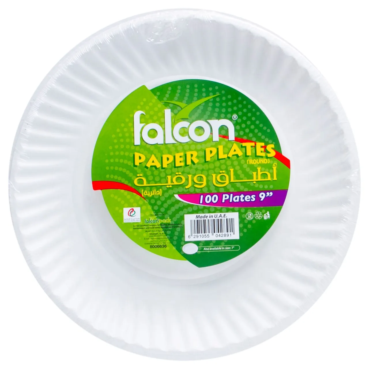 Falcon أطباق ورقية 9 Inch 100pcs