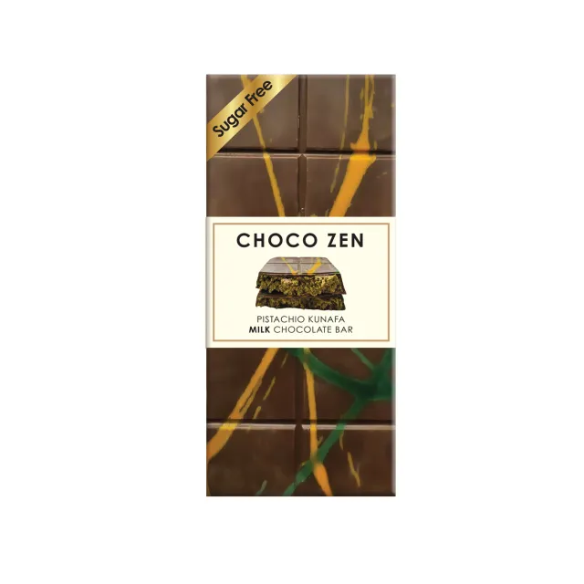 Choco Zen Sugar Free Pistachio Kunafa Milk Chocolate Bar