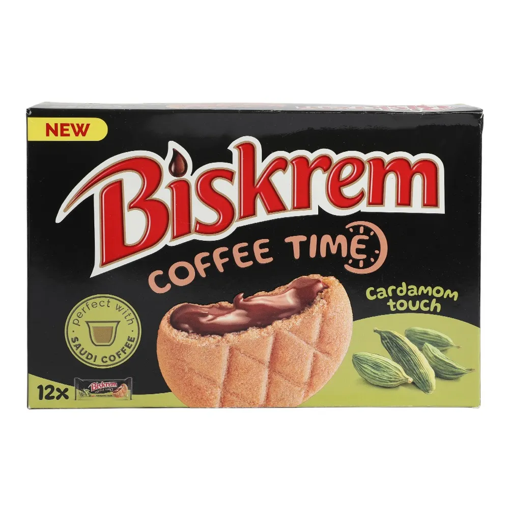 Biscrem بسكويت Biskrem بلمسة الهيل لوقت القهوة، 12 Pcs