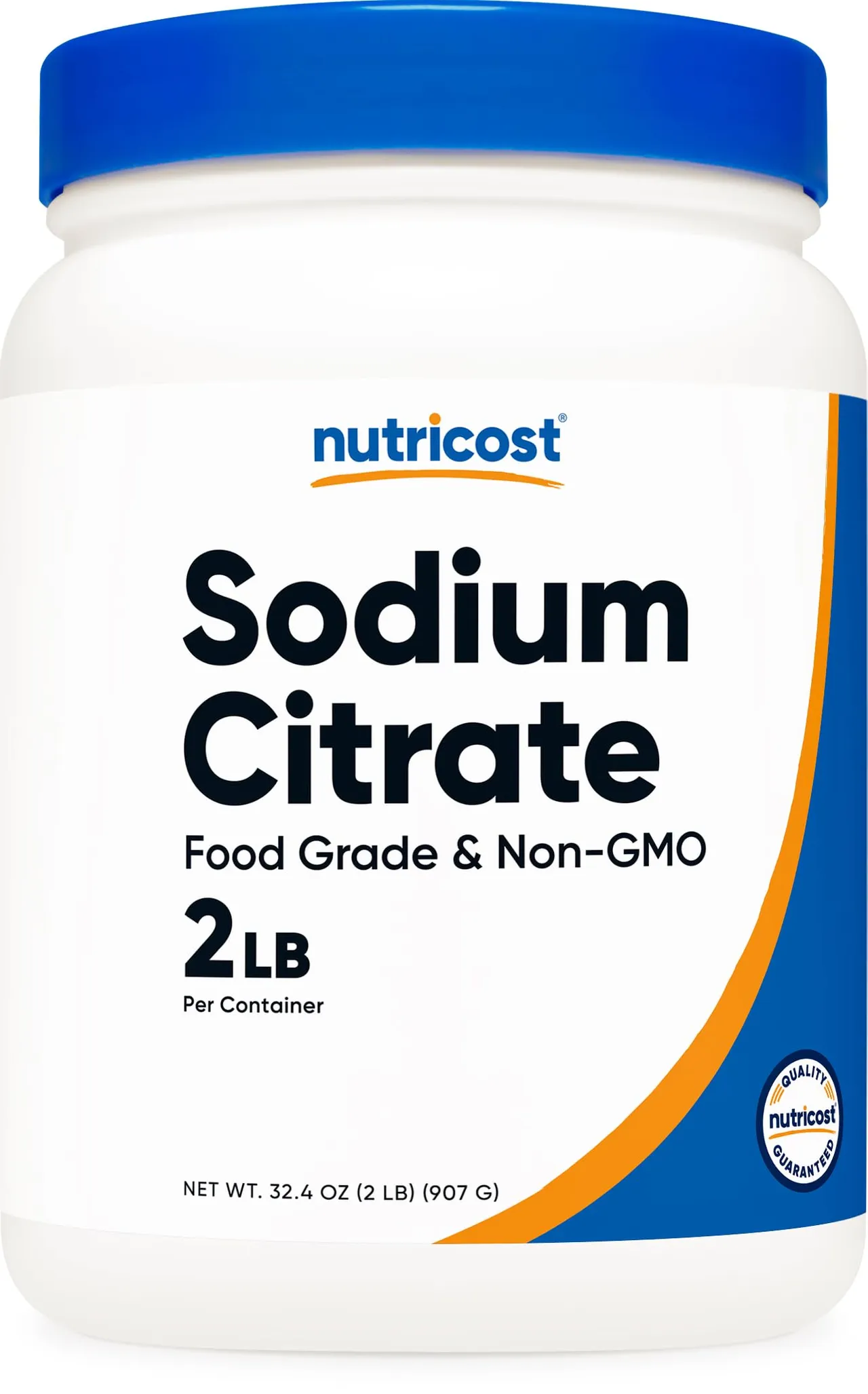 Nutricost مسحوق سترات الصوديوم 2LB (32oz - غذائي، غير معدل وراثياً - مستحلب، معزز نكهة طبيعي، مادة حافظة غذائية