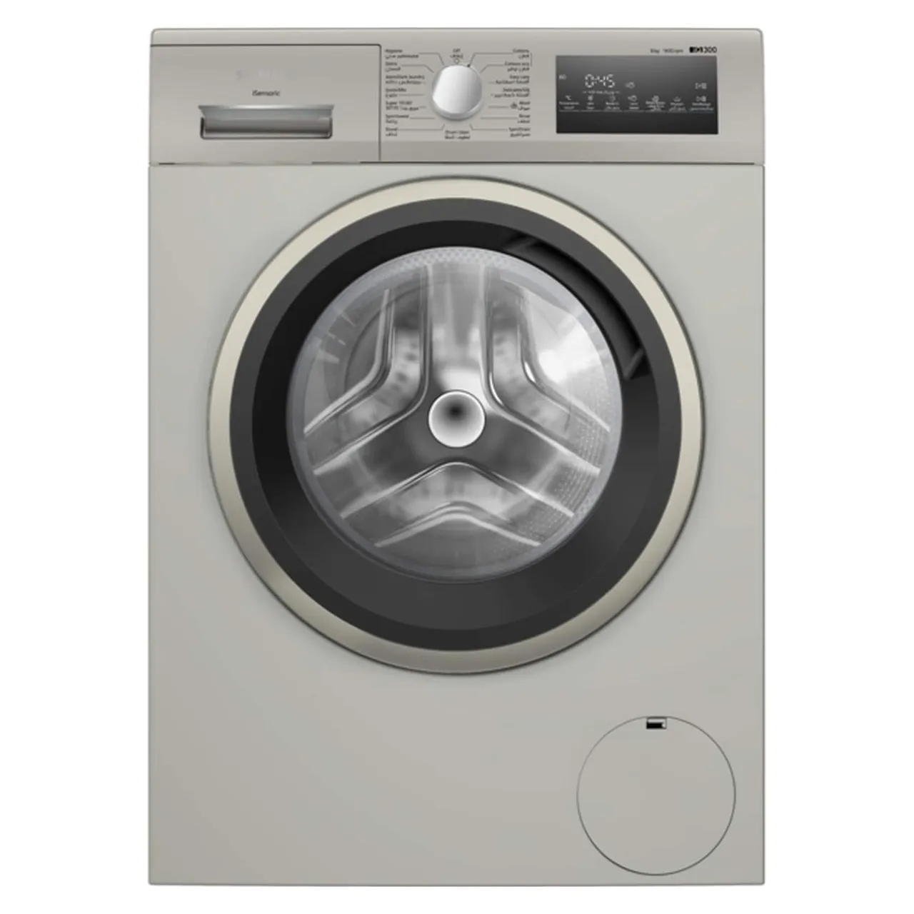 Siemens غسالة تحميل أمامي WM14U28XGC فضي إينوكس