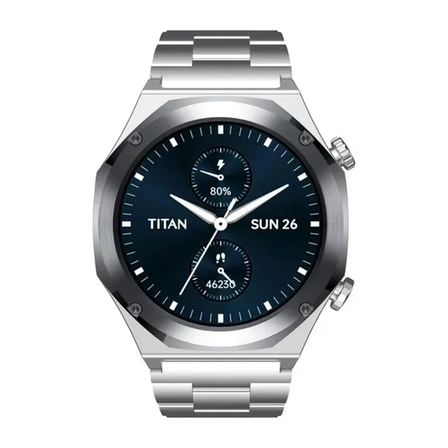 Titan Maestro Smartwatch, 1.43 inches AMOLED Display, Silver