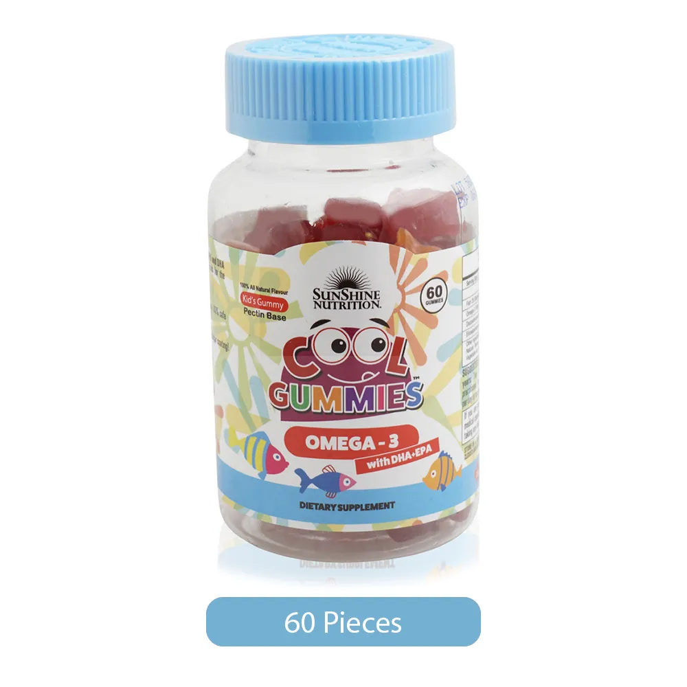 Sunshine Nutrition حلاوة أوميغا 3 بطعم بارد - 60 pcs