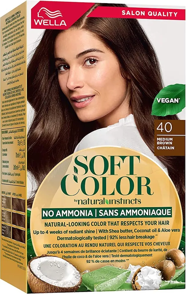Wella صبغة شعر Soft Color Natural Instincts ‏4/0 بني متوسط