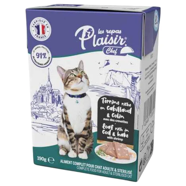 La Repas Plaisir Chef Loaf Rich in Cod with Shrimp Adult Cat Food