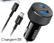 Anker Car Charger+Cable 27W B2722HF1