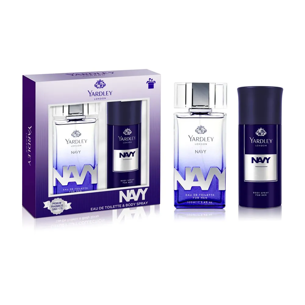 Yardley Navy عطر EDT + بخاخ للجسم