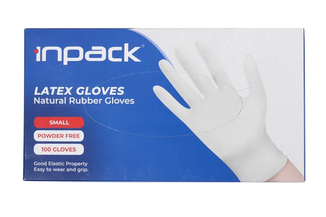 Inpack Comfortlatex Powder Free Small Gloves - 100's