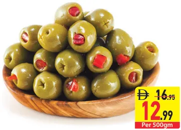 Green Olives Stuffed (Carrot-Pepper)