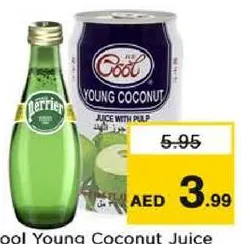 Ice Cool/Perrier Young Coconut Juice/Water Regular