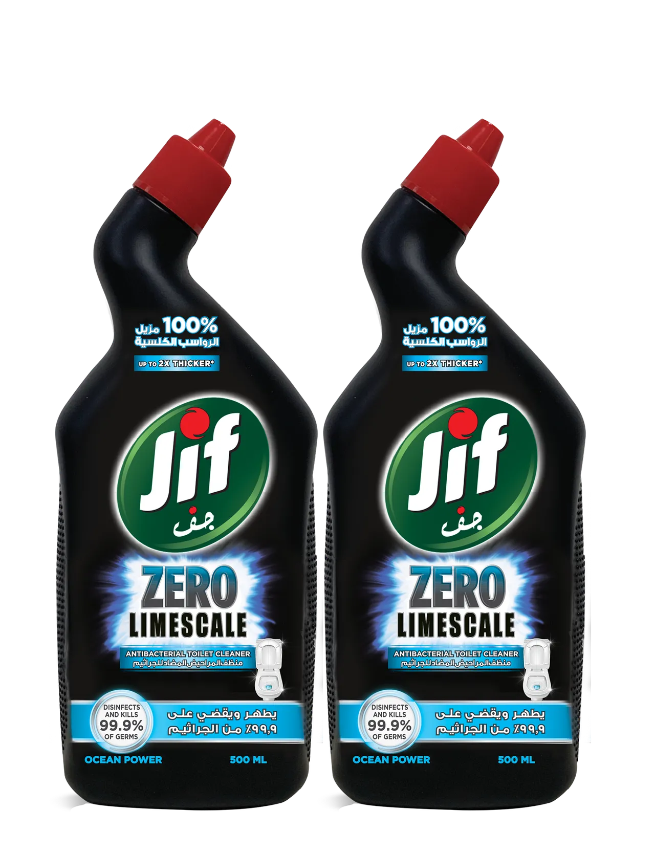 Jif منظف مرحاض مضاد للبكتيريا بقوة المحيط بدون ترسبات كلسية
