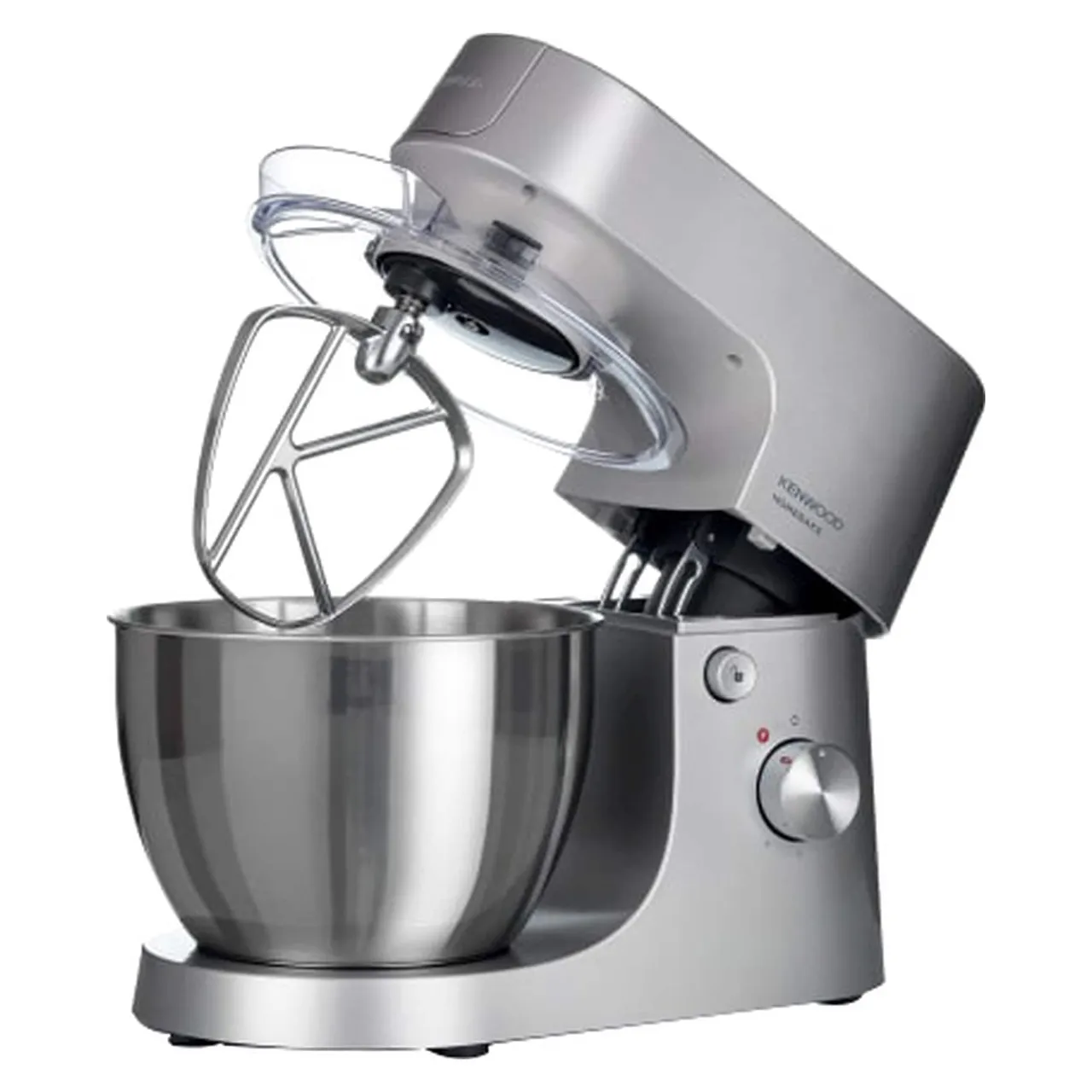 Kenwood HomeBake خلاط قائم KHH01.000SI، بقدرة 1000 W، مع غطاء ضد الرش، فضي