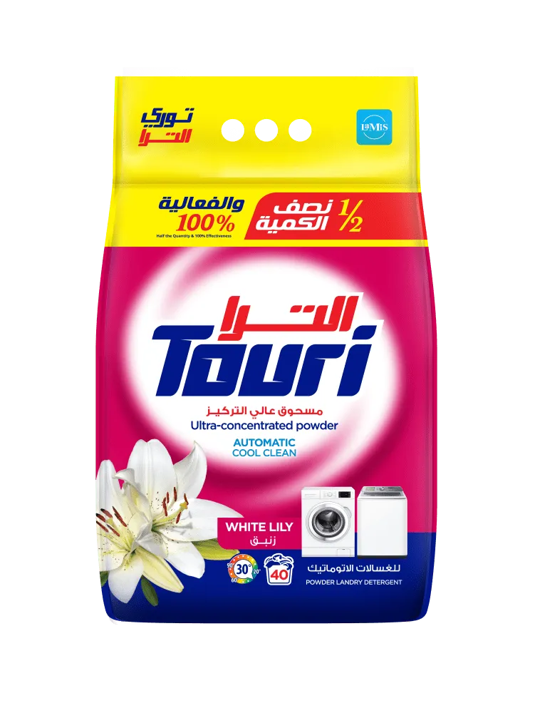 Touri مسحوق غسيل أوتوماتيك برائحة الزنبق الأبيض White Lily